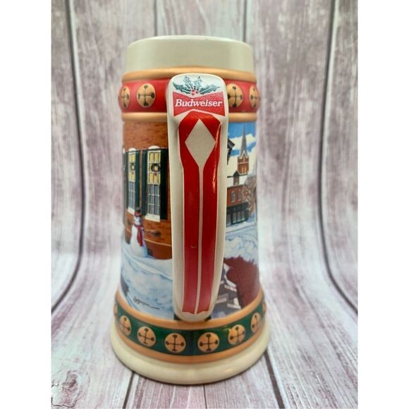 1998 Budweiser Holiday Stein - Hometown Holiday Old World Heritage - Picture 4 of 12